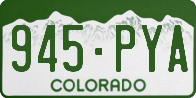 CO license plate 945PYA