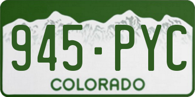 CO license plate 945PYC