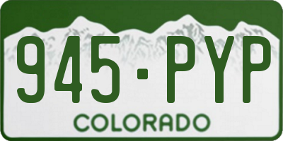 CO license plate 945PYP