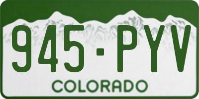 CO license plate 945PYV