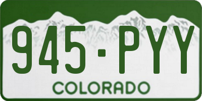 CO license plate 945PYY