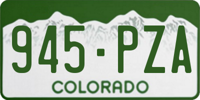CO license plate 945PZA