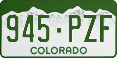 CO license plate 945PZF