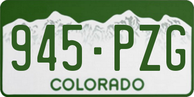 CO license plate 945PZG