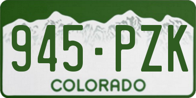CO license plate 945PZK