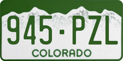 CO license plate 945PZL
