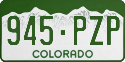 CO license plate 945PZP
