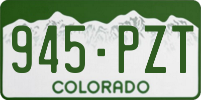 CO license plate 945PZT