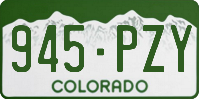 CO license plate 945PZY