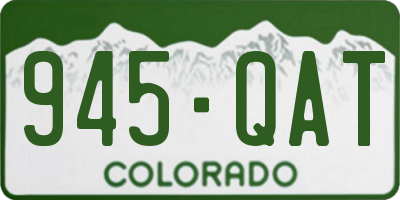 CO license plate 945QAT