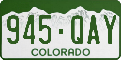 CO license plate 945QAY