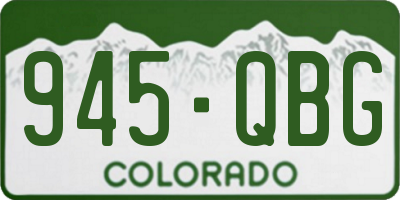 CO license plate 945QBG