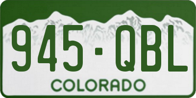 CO license plate 945QBL