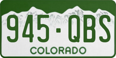 CO license plate 945QBS