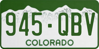 CO license plate 945QBV