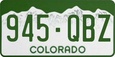 CO license plate 945QBZ