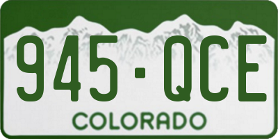 CO license plate 945QCE