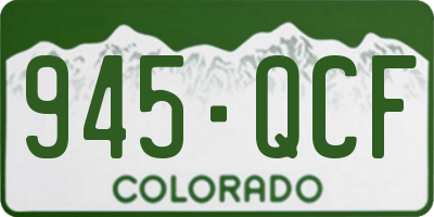 CO license plate 945QCF