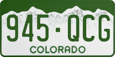 CO license plate 945QCG