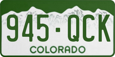 CO license plate 945QCK
