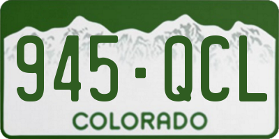 CO license plate 945QCL