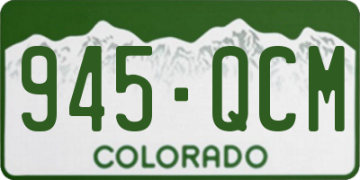 CO license plate 945QCM