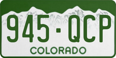 CO license plate 945QCP