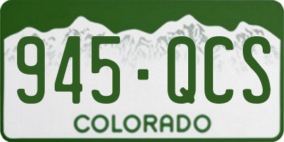 CO license plate 945QCS