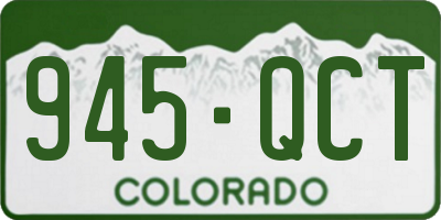 CO license plate 945QCT