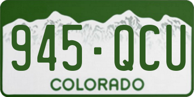 CO license plate 945QCU