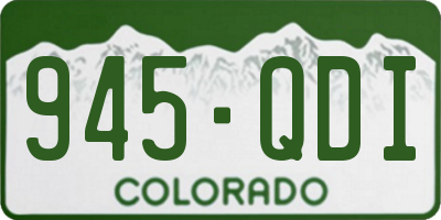 CO license plate 945QDI