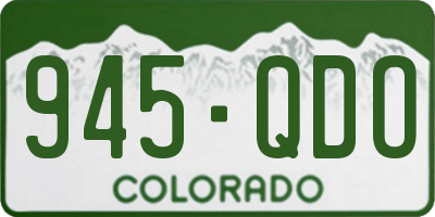 CO license plate 945QDO