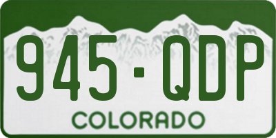 CO license plate 945QDP
