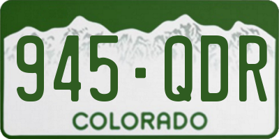 CO license plate 945QDR