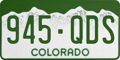 CO license plate 945QDS
