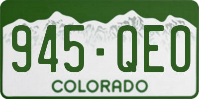 CO license plate 945QEO