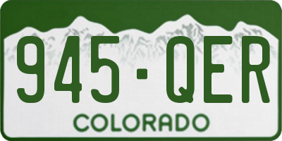 CO license plate 945QER