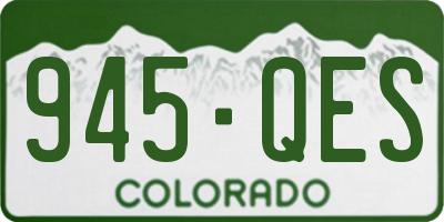 CO license plate 945QES