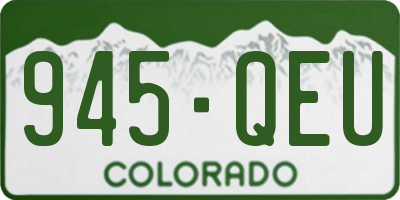 CO license plate 945QEU