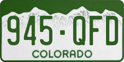 CO license plate 945QFD