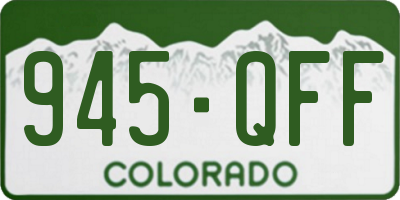CO license plate 945QFF