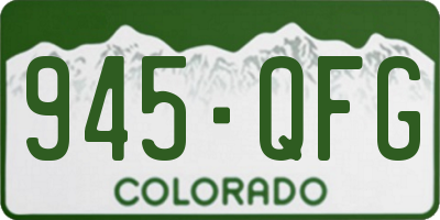 CO license plate 945QFG