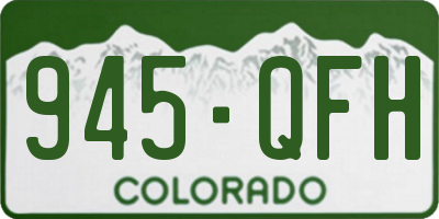 CO license plate 945QFH