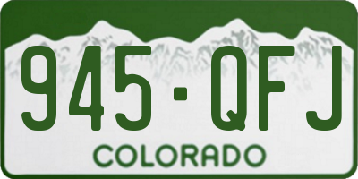 CO license plate 945QFJ