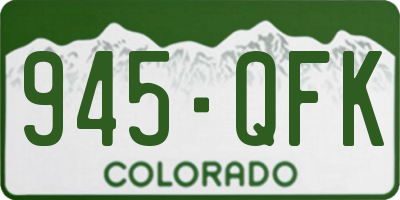 CO license plate 945QFK