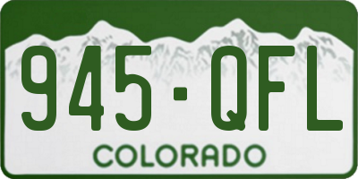 CO license plate 945QFL