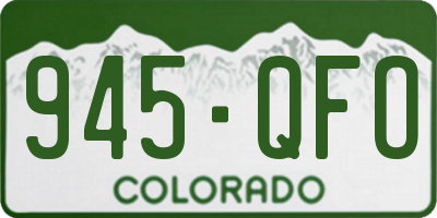 CO license plate 945QFO