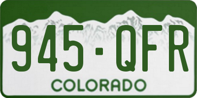 CO license plate 945QFR