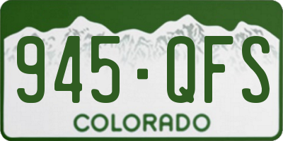 CO license plate 945QFS