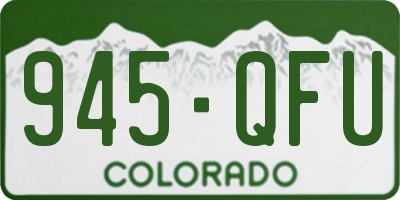 CO license plate 945QFU